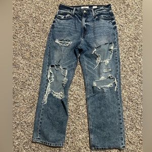 KanCan Straight Distressed High Waisted jeans